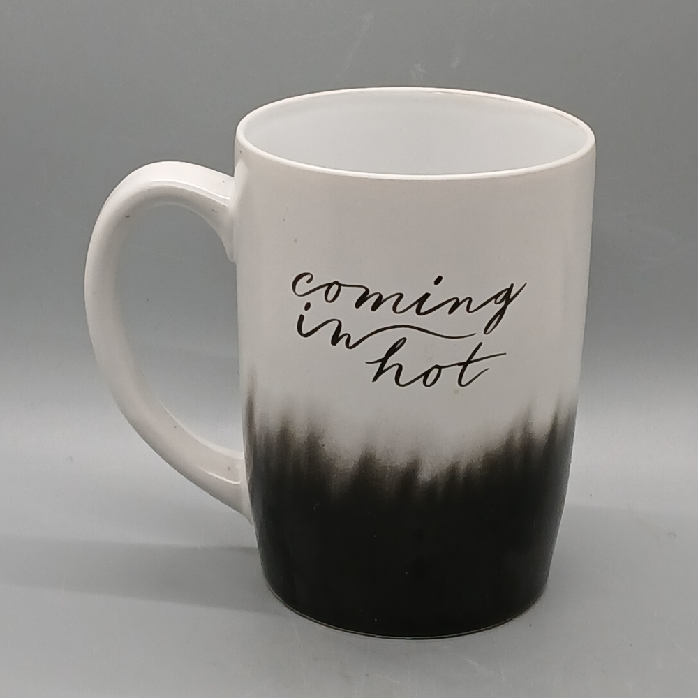 Stylish Black and White Mug - Coming in Hot